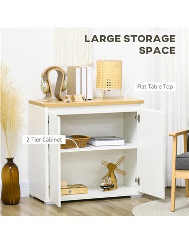 HOMCOM Sideboard Cabinet, Kitchen Storage Cabinet, White 838-373V00WT
