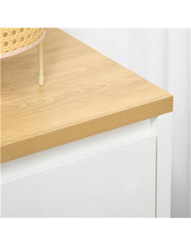 HOMCOM Sideboard Cabinet, Kitchen Storage Cabinet with Double Doors and Adjustable Shelf for Living Room, Entryway, White 838-37