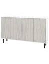 HOMCOM Kitchen Sideboard Storage Cabinet, White & Grey 83A-061V80GY