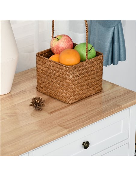 HOMCOM Modern Kitchen Island on Wheels, Kitchen Trolley Storage Cart with 2 Drawers, Cabinet, Towel Rack, Rubber Wood Top for Di - pic 43705 | FastDaddyshop