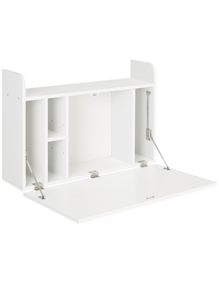 HOMCOM Wall Mounted Table, Drop Leaf Floating Laptop Desk, White 836-531 - pic 43780 | FastDaddyshop