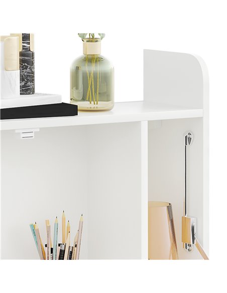 HOMCOM Wall Mounted Table, Drop Leaf Floating Laptop Desk with Space Saving Storage Compartments for Home, Office and Study, Whi - pic 43787 | FastDaddyshop