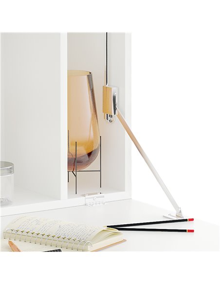 HOMCOM Wall Mounted Table, Drop Leaf Floating Laptop Desk with Space Saving Storage Compartments for Home, Office and Study, Whi - pic 43788 | FastDaddyshop