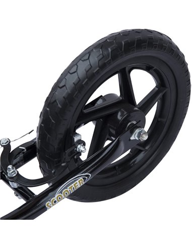 HOMCOM Teen Push Scooter Kids Children Stunt Scooter Bike Bicycle Ride On 12" EVA Tyres, Black