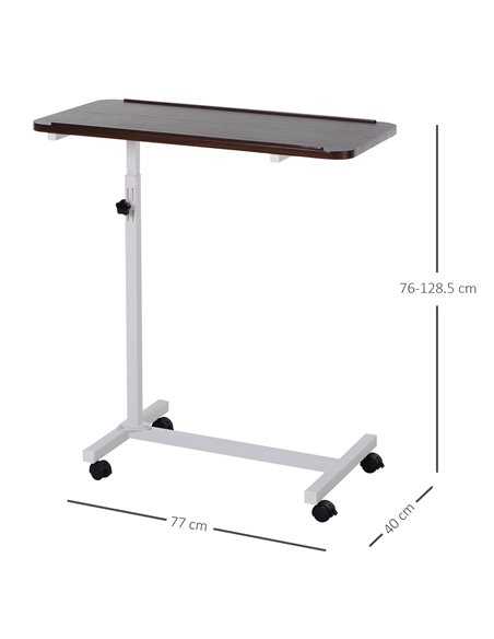 HOMCOM Portable Overbed Table, Laptop Desk, Brown 831-110 - pic 43809 | FastDaddyshop