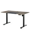Vinsetto Height Adjustable Electric Standing Desk, Teak 920-071V70