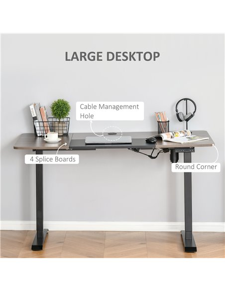 Vinsetto Height Adjustable Electric Standing Desk with 4 Automatic Memory Preset 140cm x 70cm Tabletop Stand Up Desk for Home Of - pic 43839 | FastDaddyshop
