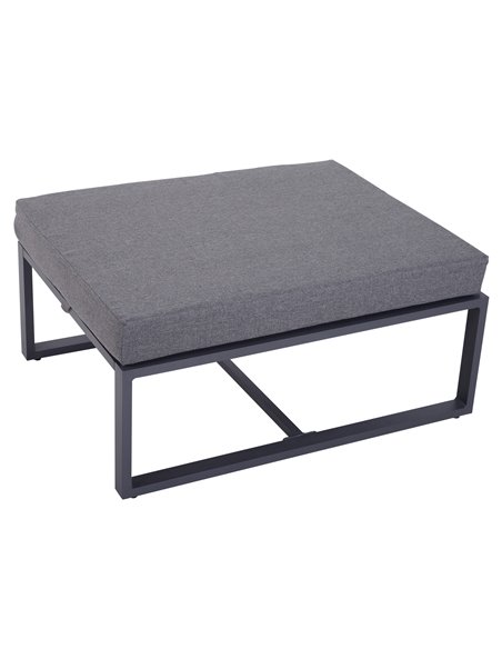 Outsunny 6 PCs Outdoor Indoor Sectional Sofa Set Thick Padded Cushions Aluminium Frame 5 Seaters 1 Coffee Table Footrest Grey 86 - pic 43887 | FastDaddyshop