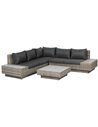 Outsunny 5-Seater Rattan Garden Furniture Outdoor Set, Light Grey 860-075LG