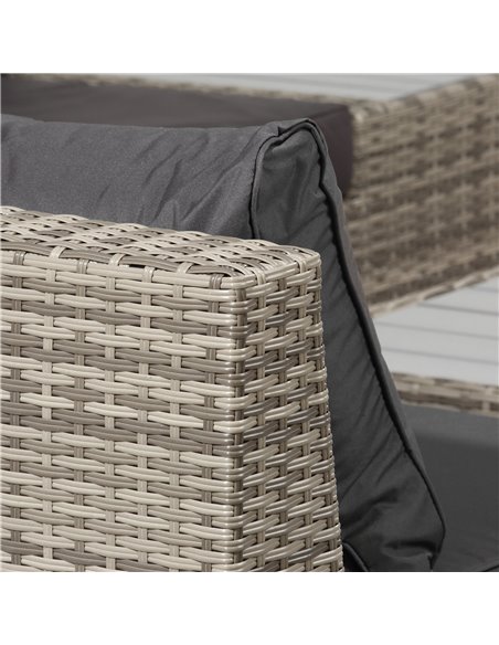 Outsunny 5-Seater Rattan Garden Furniture Outdoor Sectional Corner Sofa and Coffee Table Set  Conservatory Wicker Weave w/ Armre - pic 43904 | FastDaddyshop