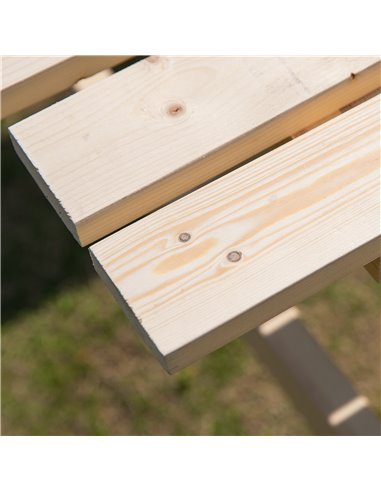 Outsunny 4 Seater Wooden Picnic Table Bench for Outdoor Garden or Patio w/ Parasol Cutout 150 cm 84B-193