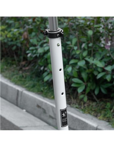 HOMCOM Folding Kick Scooter, Hight-Adjustable Urban Scooter w/ Rear Brake, Double Shock Absorption System, Warning Bell For 14+ 