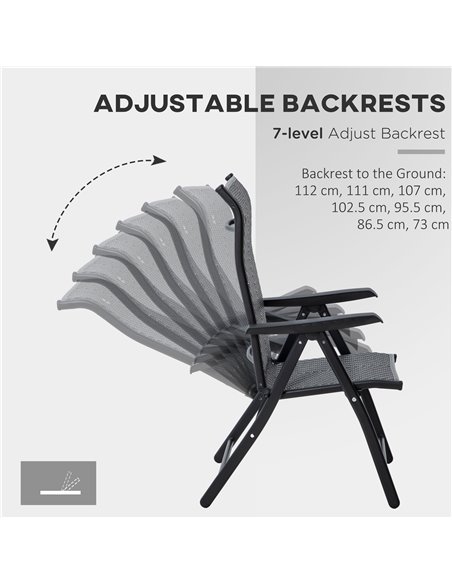 Outsunny 4 PCs Outdoor Rattan Folding Chair Set, Grey 861-056V01GY - pic 44045 | FastDaddyshop