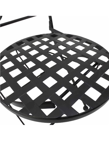 Outsunny 3 PCs Garden Mosaic Bistro Set Outdoor Patio 2 Folding Chairs & 1 Round Table  Outdoor Metal Furniture Vintage 84B-260