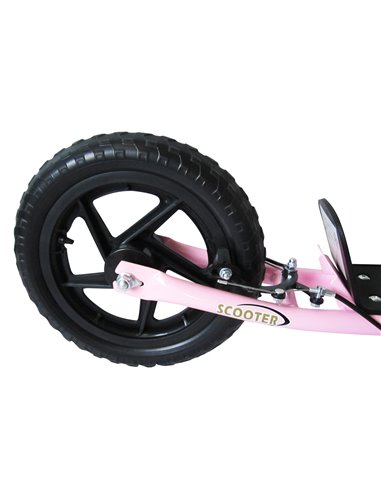 HOMCOM Teen Push Scooter Kids Children Stunt Scooter Bike Bicycle Ride On 12" EVA Tyres, Pink