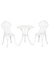 Outsunny 3 Pcs Garden Aluminium Bistro Set, White 84B-028V00WT