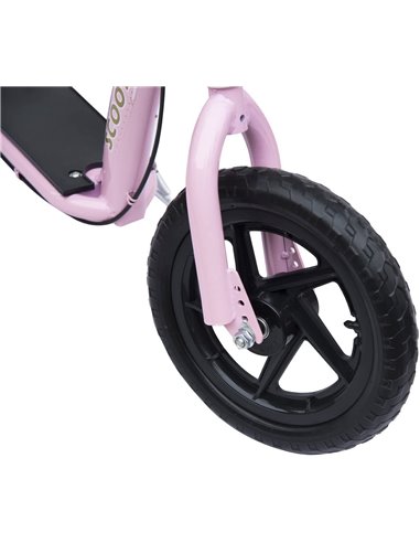 HOMCOM Teen Push Scooter Kids Children Stunt Scooter Bike Bicycle Ride On 12" EVA Tyres, Pink