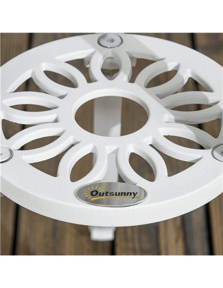 Outsunny 3 Pcs Aluminium Bistro Set Garden Furniture Dining Table Chairs Antique Outdoor Seat Patio Seater White 84B-028V00WT - pic 44120 | FastDaddyshop
