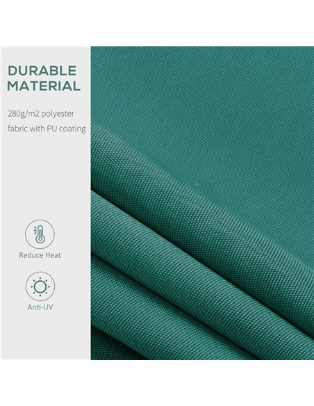 Outsunny 3.5 x 2.5 m Garden Patio Manual Awning Canopy Sun Shade Shelter with Winding Handle - Green 100110-006G - pic 44144 | FastDaddyshop