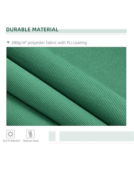 Outsunny Garden Patio Manual Retractable Awning Canopy Sun Shade Shelter 4m x 3m-Green 100110-009G - pic 44188 | FastDaddyshop