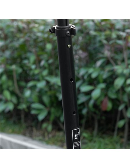 HOMCOM Folding Kick Scooter, Hight-Adjustable Urban Scooter w/ Rear Brake, Double Shock Absorption System, Warning Bell For 14+  - pic 4419 | FastDaddyshop