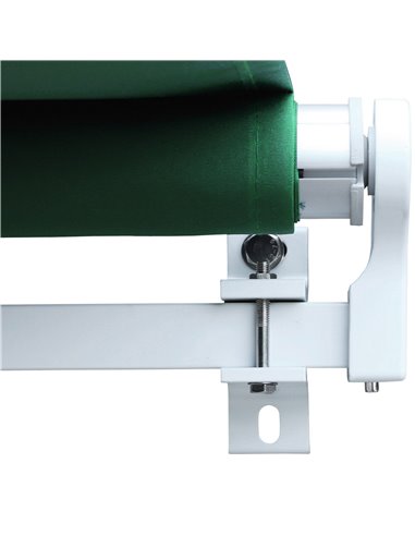Outsunny Garden Patio Manual Retractable Awning Canopy Sun Shade Shelter 4m x 3m-Green 100110-009G