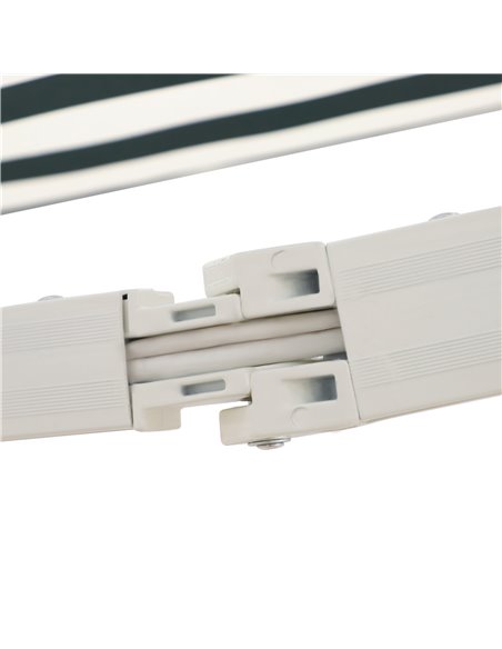 Outsunny 4m x 3(m) Garden Patio Manual Awning Canopy Sun Shade Shelter Retractable Green and White 100110-009GW - pic 44202 | FastDaddyshop