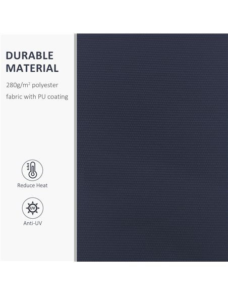 Outsunny 4m x 3(m) Garden Patio Manual Awning Canopy Aluminium Sun Shade Shelter Retractable Blue and White 100110-009BW - pic 44209 | FastDaddyshop