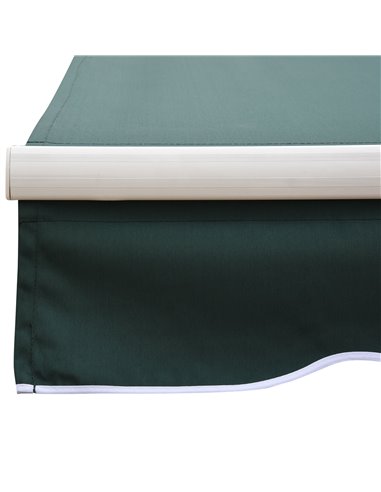 Outsunny 2.5m x 2m Garden Patio Manual Awning Canopy Sun Shade Shelter Retractable with Winding Handle Green 100110-005G
