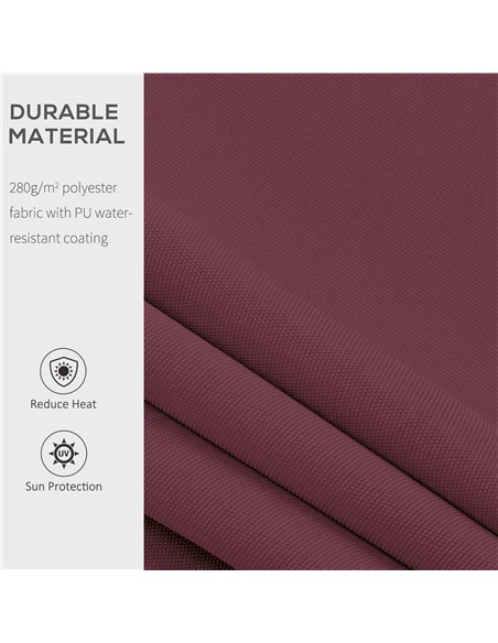 Outsunny Awning Canopy Sun Shade Canopy Garden Patio Manual Retractable Awning, 3x2.5 m-Red 100110-007R - pic 44234 | FastDaddyshop