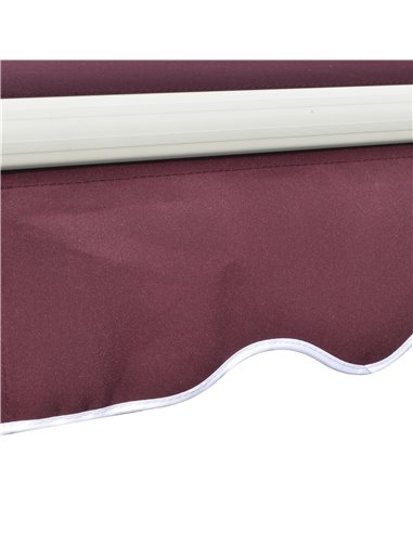 Outsunny Awning Canopy Sun Shade Canopy Garden Patio Manual Retractable Awning, 3x2.5 m-Red 100110-007R