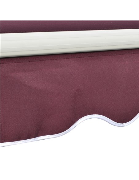 Outsunny Awning Canopy Sun Shade Canopy Garden Patio Manual Retractable Awning, 3x2.5 m-Red 100110-007R - pic 44237 | FastDaddyshop