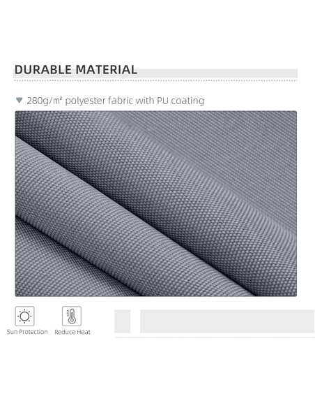 Outsunny Garden Patio Manual Awning Canopy Sun Shade Shelter Retractable 4m x 3m-Grey 100110-009GY - pic 44242 | FastDaddyshop