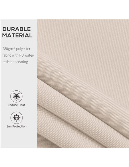 Outsunny 3 x 2.5m Garden Patio Manual Awning Canopy Sun Shade Shelter with Winding Handle Retractable - Cream White 100110-007CM - pic 44253 | FastDaddyshop