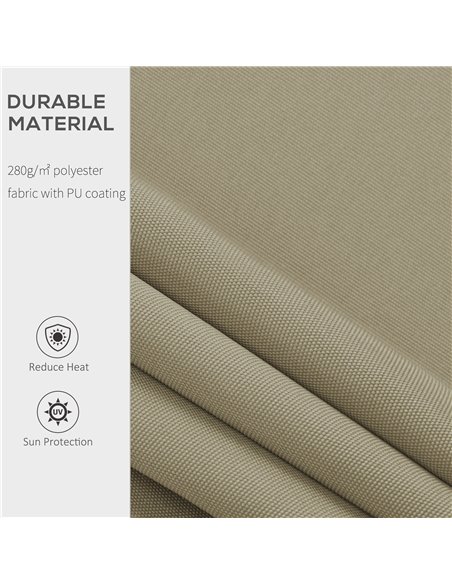 Outsunny 2.5x2 m Manual Retractable Awning-Beige Canopy/White Frame 01-0135 - pic 44269 | FastDaddyshop