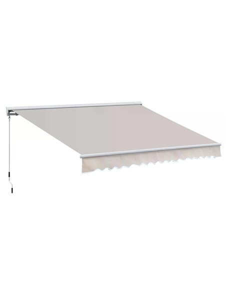 Outsunny 3.5Mx2.5M Retractable Awning, Cream White 840-146 - pic 44275 | FastDaddyshop