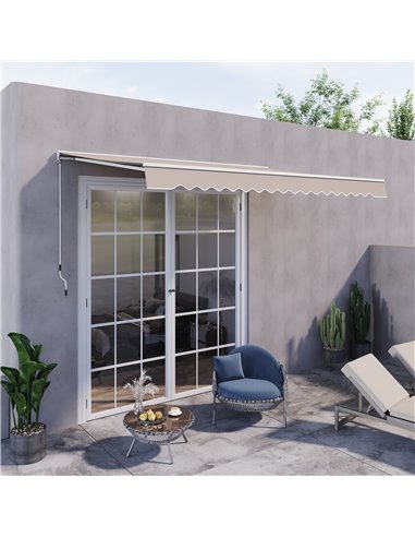 Outsunny 2.95Lx2.5M  Retractable Manual/Electric Awning 840-147