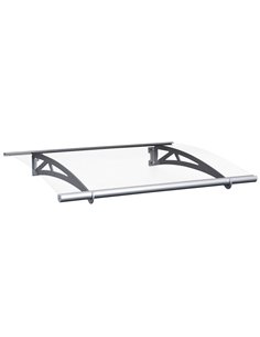 Outsunny 120cm x 90cm Door Awning, Window Rain Shelter, Transparent B70-031