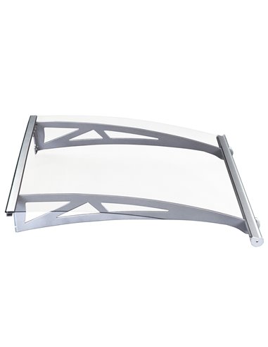 Outsunny Door Awning Canopy Window Rain Shelter Cover Front Back Porch Window Shade Aluminium Bracket 120cm x 90cm B70-031