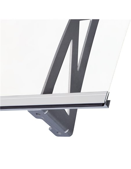 Outsunny Door Awning Canopy Window Rain Shelter Cover Front Back Porch Window Shade Aluminium Bracket 120cm x 90cm B70-031 - pic 44301 | FastDaddyshop