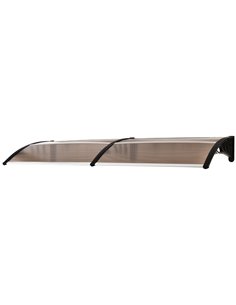 Outsunny 75 x 195 cm Curved Door Window Awning Canopy, Brown B70-047BN