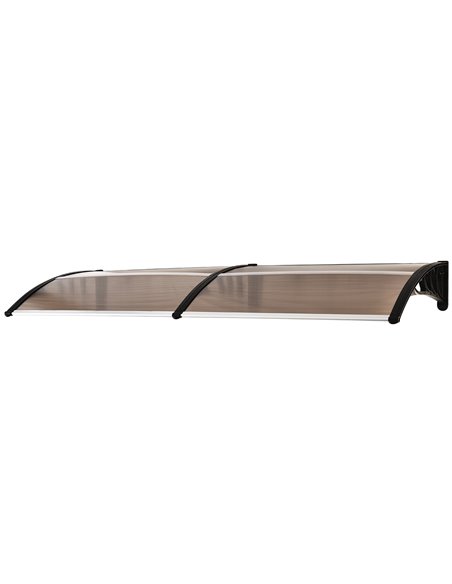 Outsunny 75 x 195 cm Curved Door Window Awning Canopy, Brown B70-047BN - pic 44311 | FastDaddyshop