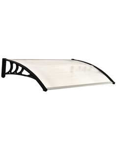 Outsunny Curved Polycarbonate Fixed Outdoor Awning, White B70-011V02WT