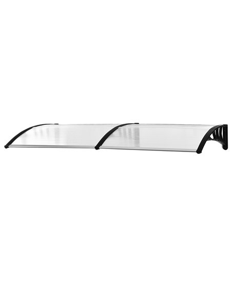Outsunny 75 x 195 cm Curved Door Window Awning Canopy, Clear B70-047WT - pic 44338 | FastDaddyshop
