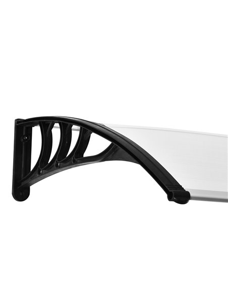 Outsunny 75 x 195 cm Curved Door Window Awning Canopy, Polycarbonate Cover Front Door Outdoor Patio, UV Rain Snow Protection She - pic 44345 | FastDaddyshop
