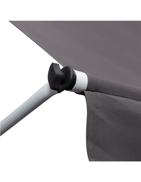 Outsunny Balcony 3 x 1.5m Manual Adjustable Awning DIY Patio Clamp Awning Canopy  Retractable Shade Shelter - Grey 840-183GY - pic 44364 | FastDaddyshop