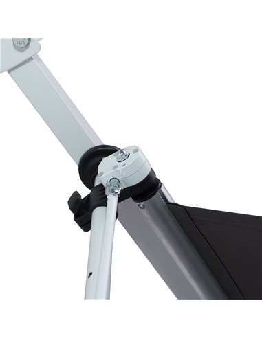 Outsunny Balcony 2 x 1.5m Manual Adjustable Awning DIY Patio Clamp Awning Canopy  Retractable Shade Shelter - Grey 840-182GY