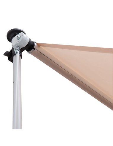 Outsunny 3x1.5m Garden Patio Manual Awning Canopy Sun Shade Shelter Retractable Adjustable Aluminium Frame Beige 840-183CW