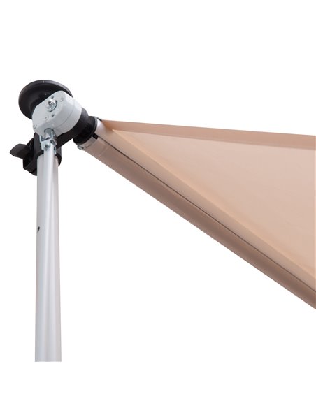 Outsunny 3x1.5m Garden Patio Manual Awning Canopy Sun Shade Shelter Retractable Adjustable Aluminium Frame Beige 840-183CW - pic 44390 | FastDaddyshop