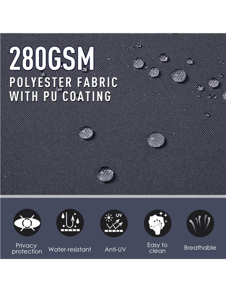 Outsunny 6 x 1.6 M Double Canopy Pull-Out Side Awning Sun Rain Outdoor Protection w/ Steel Frame Retractable Garden Privacy Home - pic 44395 | FastDaddyshop